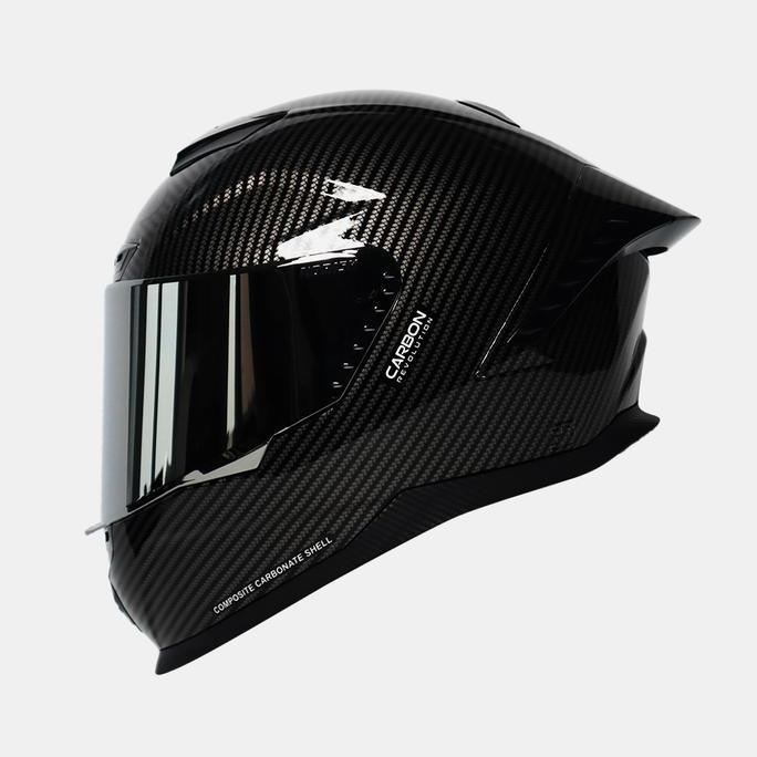 Helm JS CARBON FULL FACE SNI/Helm Sport/Helm Keren/Helm Pria/Helm Armor