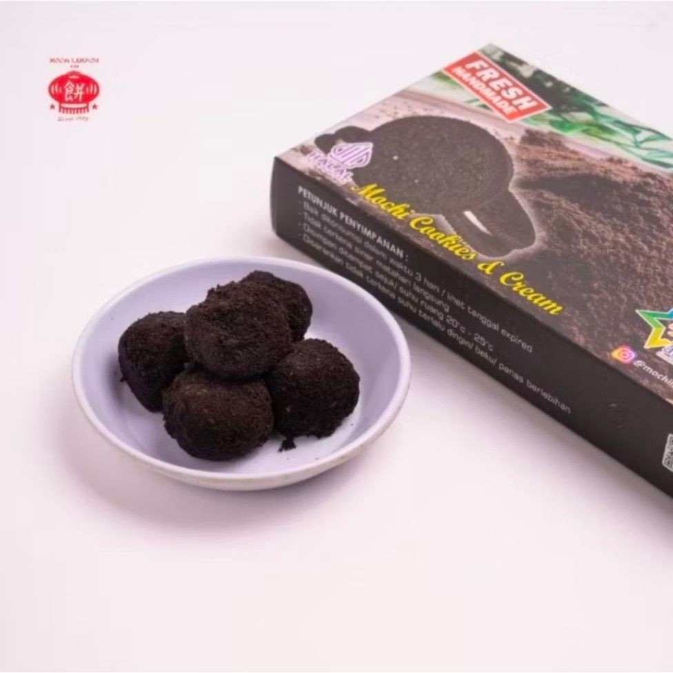Mochi Kaswari Lampion Sukabumi Rasa Cookies and Cream Isi 15 Butir