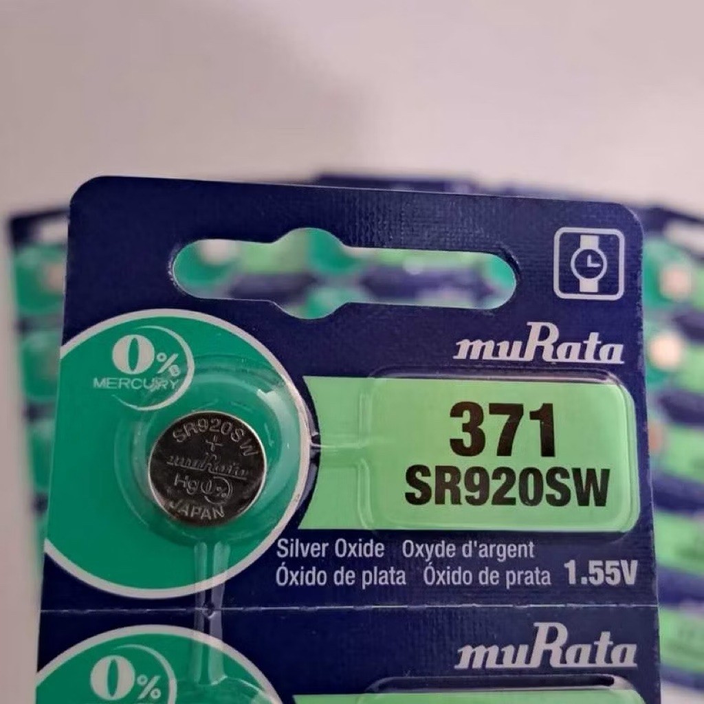 Baterai Murata SR920 371 SR 920SW Japan Original Silver Oxide 1.55V 0% Mercury Battery Original