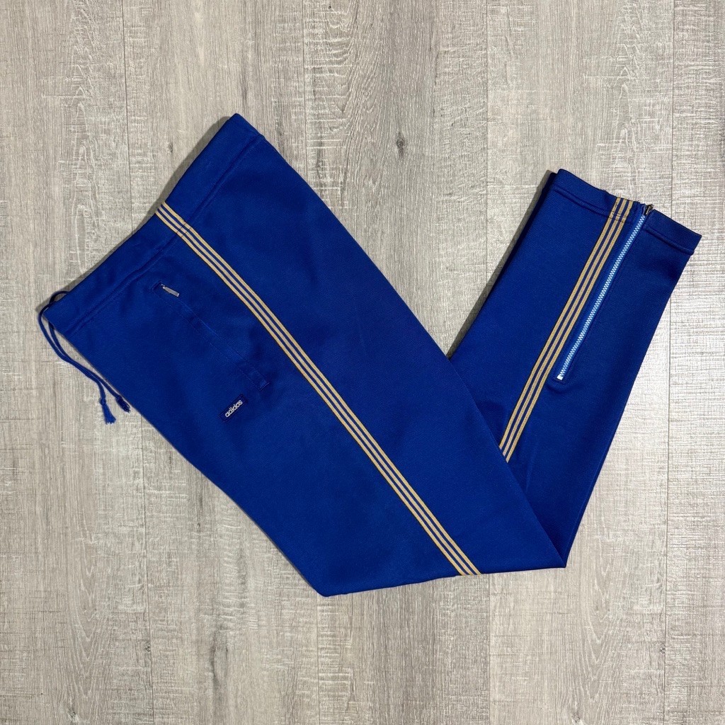 Celana vintage adidas w.germany techno trackpants royalblue