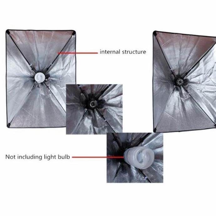 Action- Payung Studio Softbox Reflektor 70X50Cm Socket Lampu E27