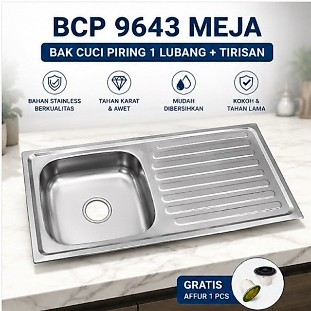 Bak cuci piring 96x43 stainless