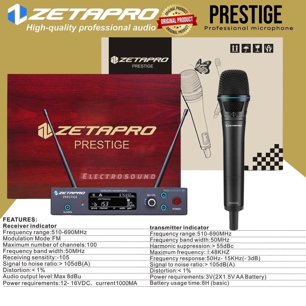 MIC WIRELESS ZETAPRO PRESTIGE / Zetapro Prestige / ZETAPRO ORIGINAL