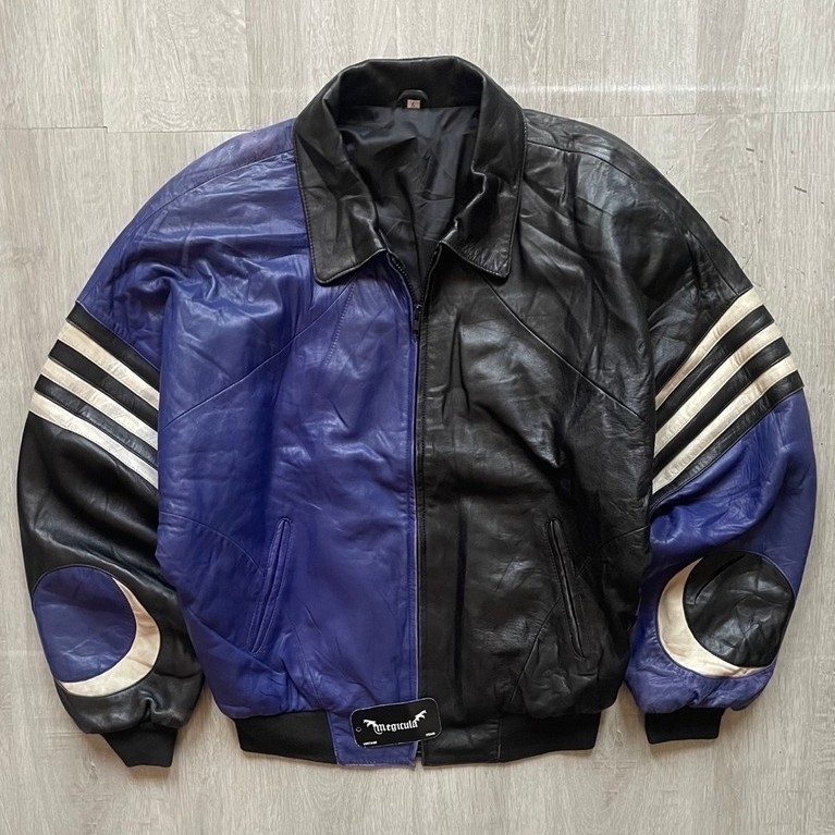 Unbrand Japanese Vintage Big Logo Leather Jacket