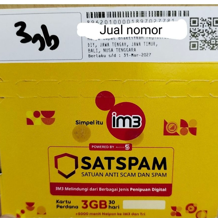 Perdana indosat kuota 3gb berlaku 1bulan support sinyal 5G