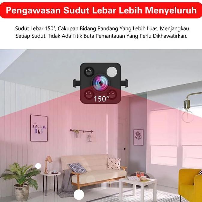 Cctv- Xihancam Cctv Mini 3Mp Spy Cam Wifi Hidden Kamera Mini Cctv Kecil Tersembunyi Tanpa Kabel Kone