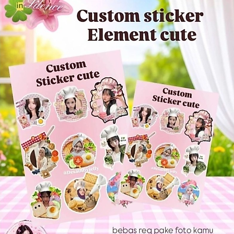 CUSTOM sticker element cute tema food