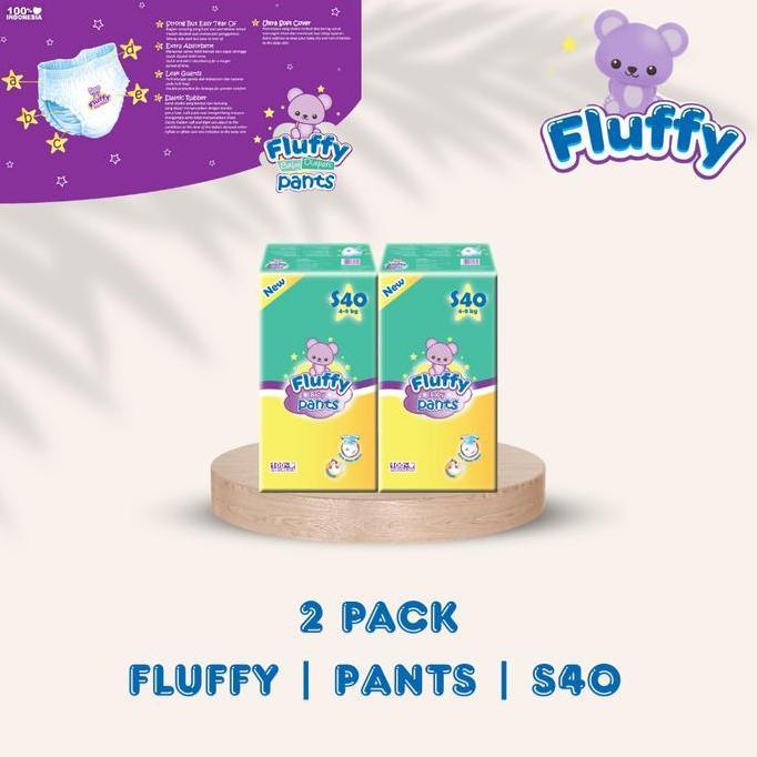 Fullarc- [ Pack] Fluffy Baby Pants Popok Bayi Tipe Celana Size S40 / M30 / L6 / Xl6