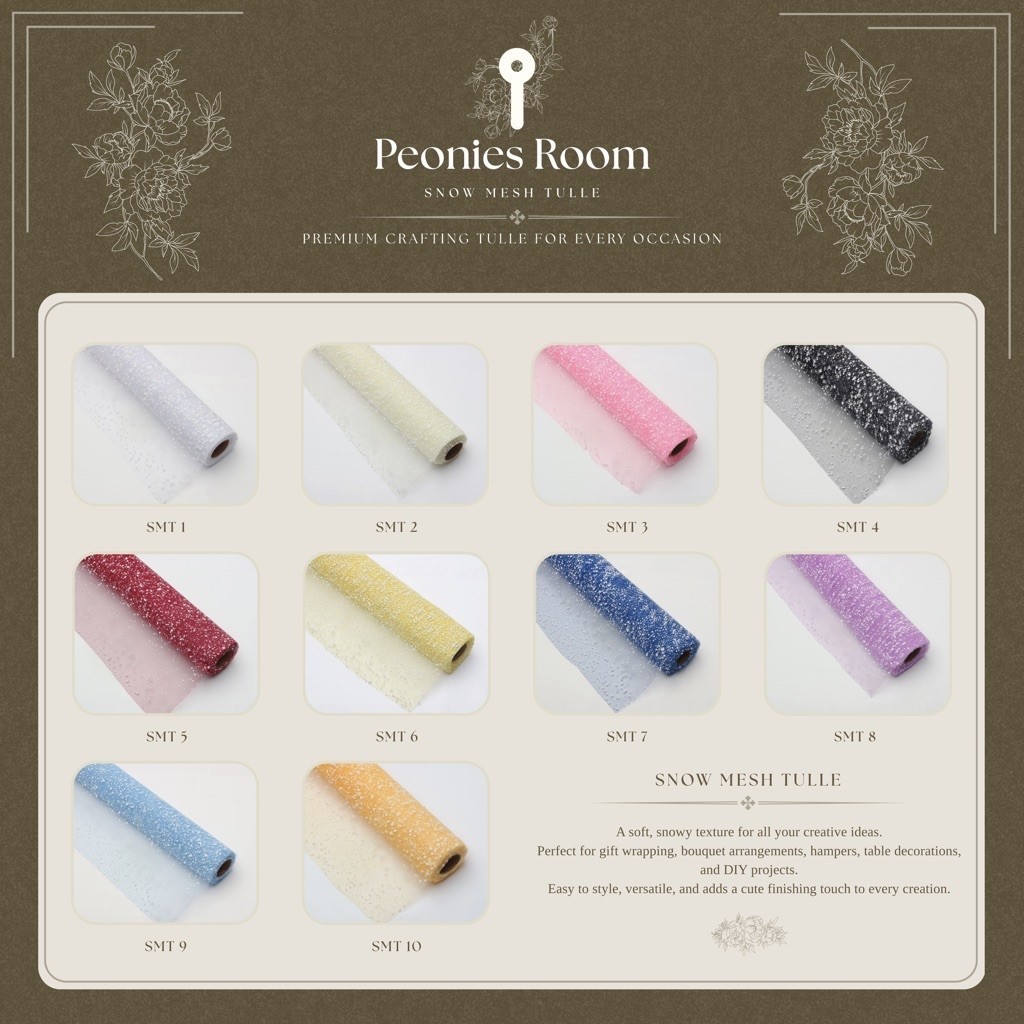 TILE SALJU | SNOW MESH TULLE