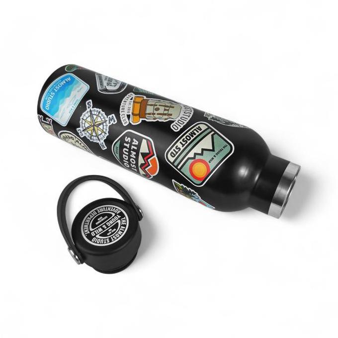 Grosir Almost Studio Nomad Black Thermos Cup Vacuum Insulated 750Ml - Botol Tumbler Stainless Steel 
