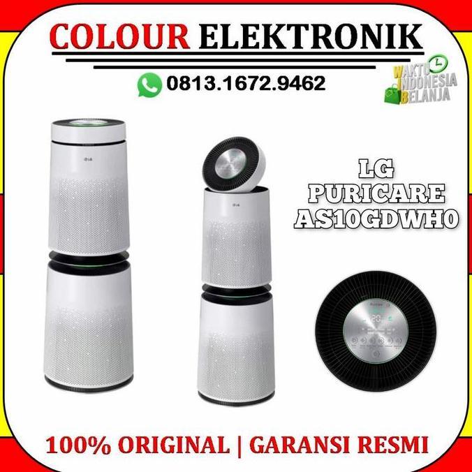 Purifier LG AS10GDWH0 360° Penjernih Udara HEPA H13 Putih 100m²