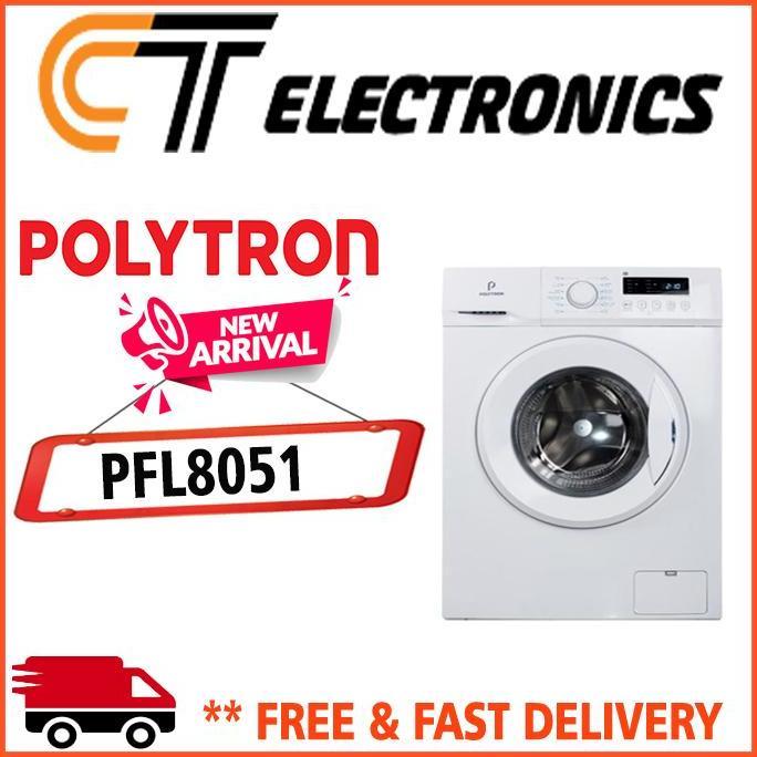 Allthebest- POLYTRON PFL8051 MESIN CUCI FRONT LOADING 8 KG PFL 8051 PFL8051
