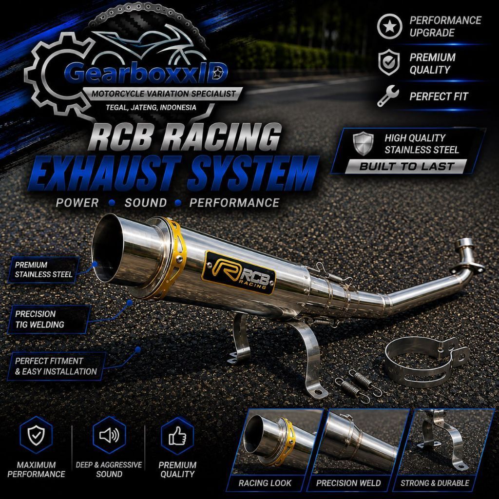 Knalpot Racing RCB Satria Fu Jupiter MX New 135 /MX Old / MX King Knalpot RCB Satriya Fu Jupiter MX