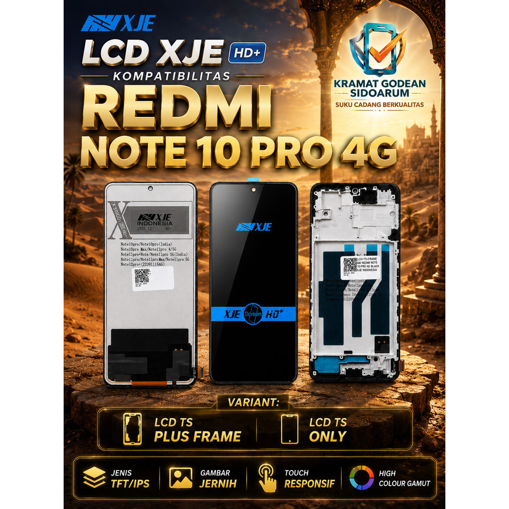 XJE ~ LCD TS + FRAME HP Redmi Note 10 Pro 4G - ( M2101K6G ),  ( M2101K6R )