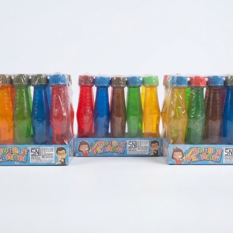 Mainan Bubble Pelangi / Gelembung Sabun Botol Set