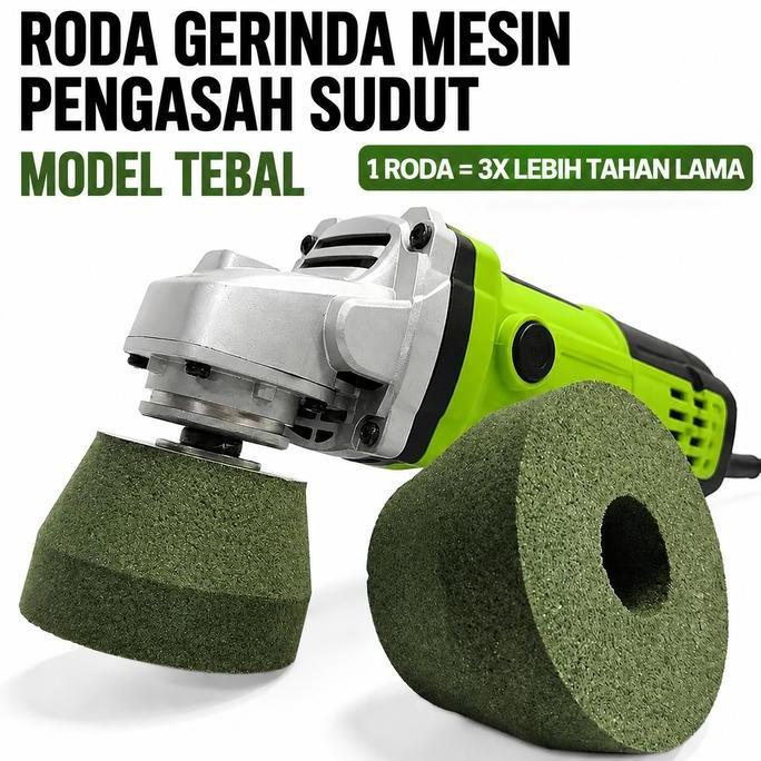 Mata Gerinda Mangkok Drat M10 Batu Granit Alat Poles Marmer Keramik Siku Bevel Green Silicon Carbide