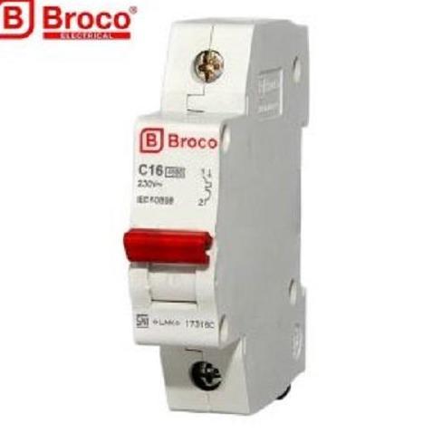 Original Mcb Breaker Broco Mcb 1P C 16A 16Amper C16 Sni Untuk Listrik