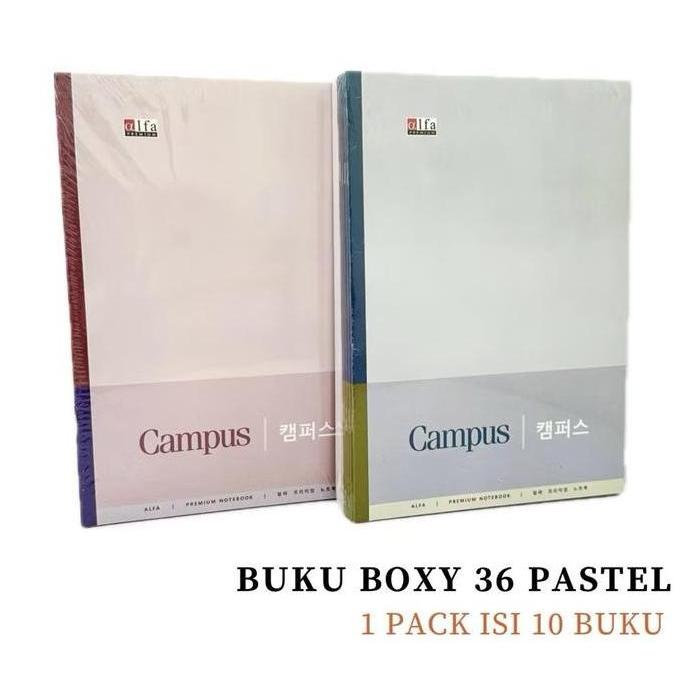 najafaras - buku tulis boxy 36 pastel - korean notebook - aesthetic notebook