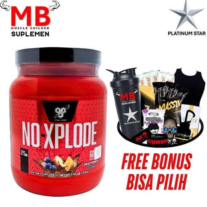 New- No Xplode Bsn 60 Servings N.O. Explode Pre Workout 60Servings Serv Serving Suplemen Kebugaran B