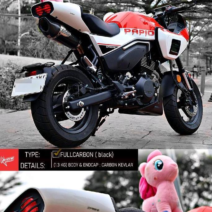'' KNALPOT PAPIO CF MOTO CARBON  AVIONIC  EXHAUST  ( SLIP ON) //