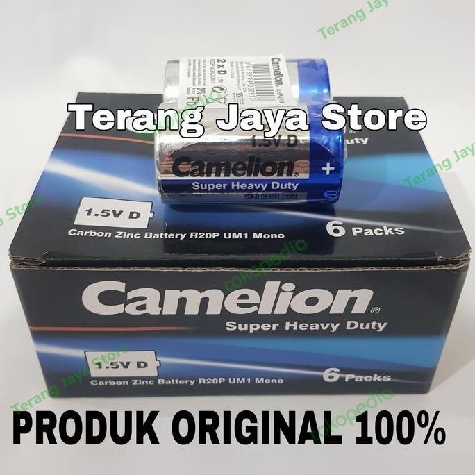 Myhome- Battery Size D Camelion Baterai Size D Camelion Super Heavy Duty 1.5V Baterai D Camelion R20