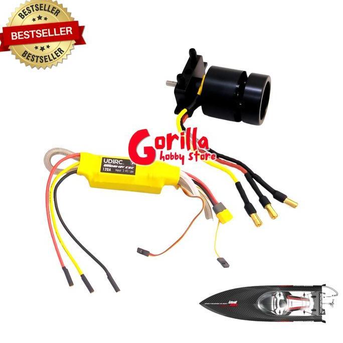 PART RC BOAT BRUSHLESS UDIRC UDI022 MOTOR BRUSHLESS - ESC BRUSHLESS 120A GHS79