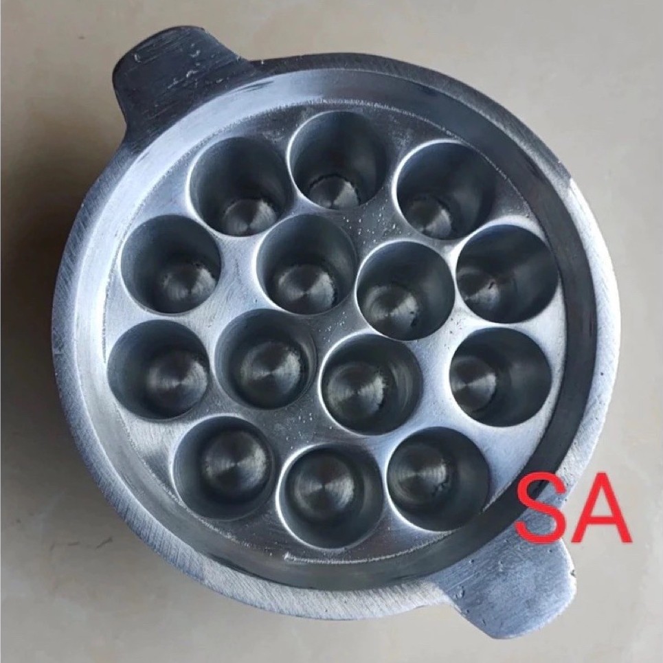 Wajan SOSTEL Cetakan sostel 14 lubang Aluminium cór sosis telur telor sostel