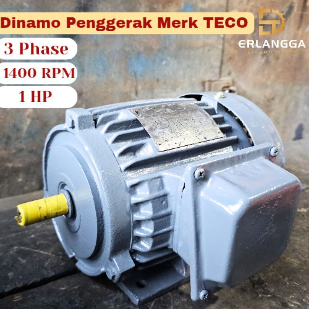 Dinamo Penggerak (Merk TECO) | 1 HP – 1400 RPM – 3 Phase