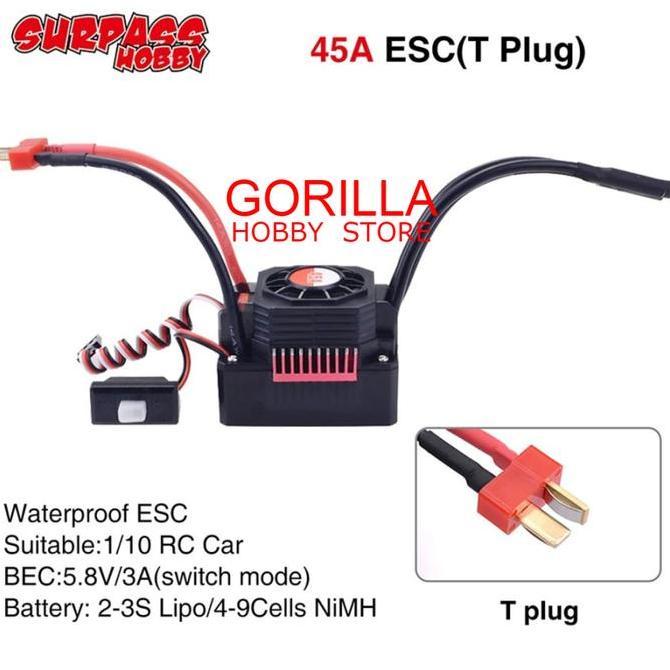 SURPASS HOBBY ESC BRUSHLESS 35A 45A 60A RC CAR BRUSHLESS WLTOYS HSP GHS79