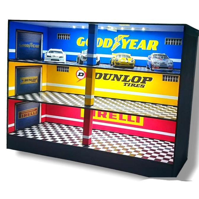 Tire Shop Diorama parkiran hot wheels diecast skala 64 Garasi basement