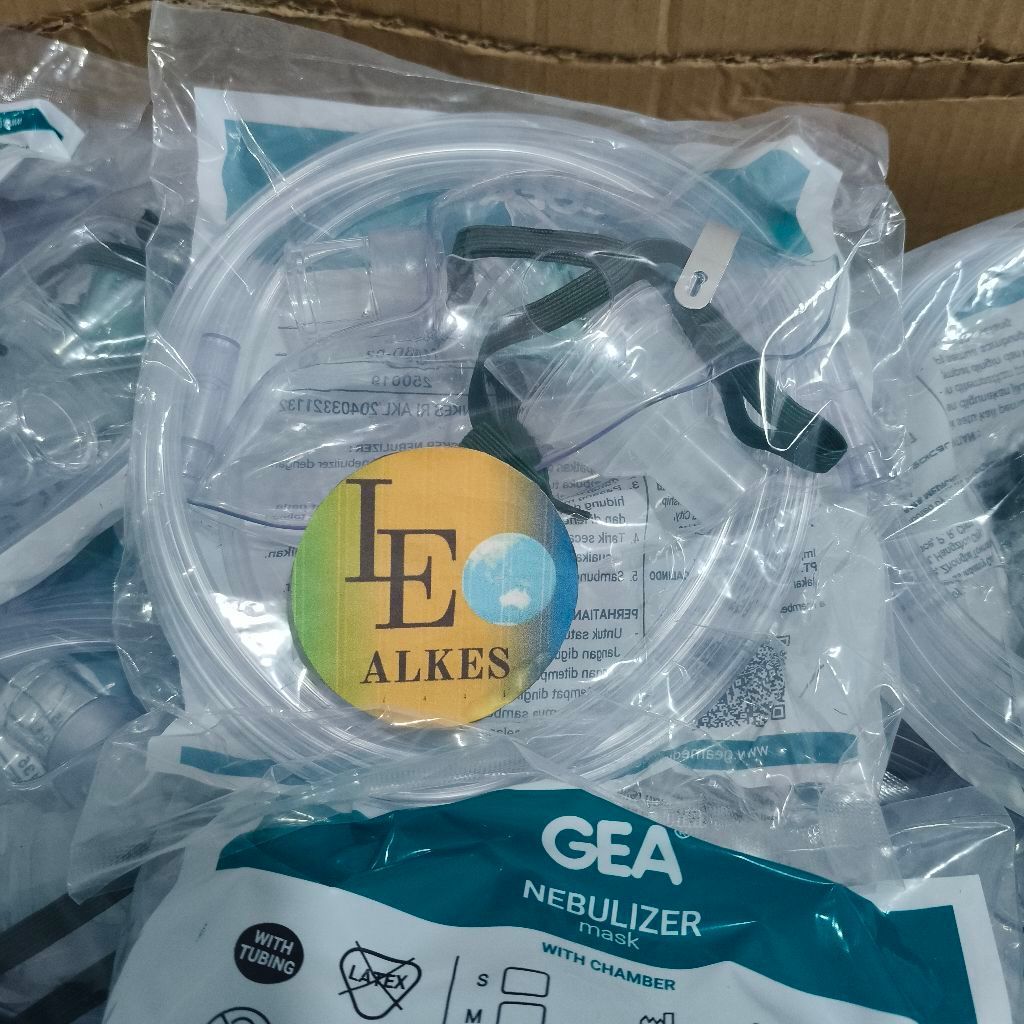 GEA Masker Nebulizer Mask Anak Dewasa Selang Nebulizer Sungkup Nebulizer