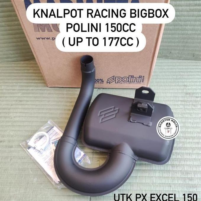 '' KNALPOT RACING POLINI BIGBOX - ORIGINAL. UTK VESPA SPRINT EXCEL DKK *