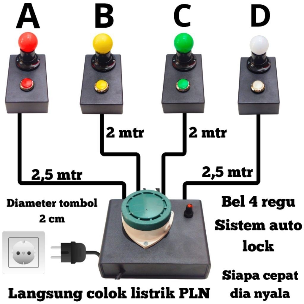 Bel cerdas cermat 4 regu  sistem auto lock bel cerdas cermat 4 tim bel cerdas cermat 4 grup