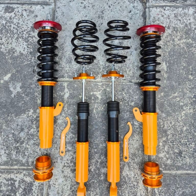 Shock coilover Maxpeedingrods BMW E46 camber merah