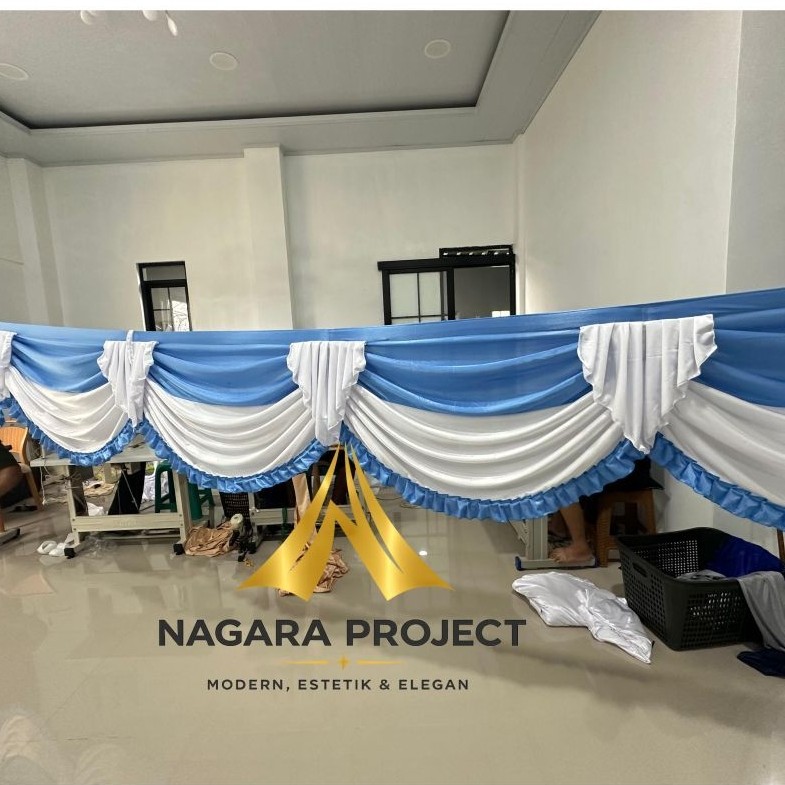 Poni Tenda Pesta Rumbai Dekorasi / Gelombang Tenda Pernikahan Event WO Premium