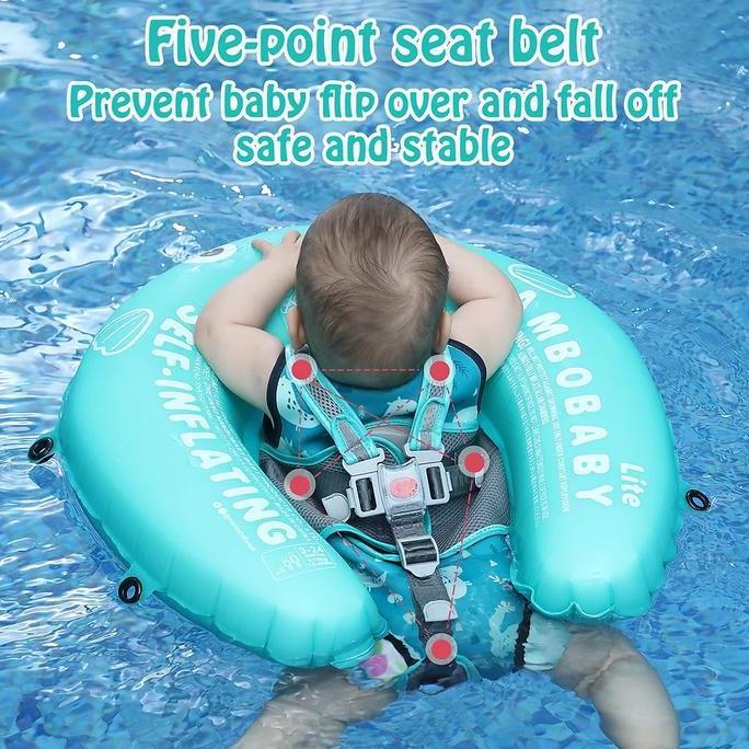 Mambobaby Self Inflating Chest Float Lite Pelampung Bayi Renang Anak Kacamata Outdoor