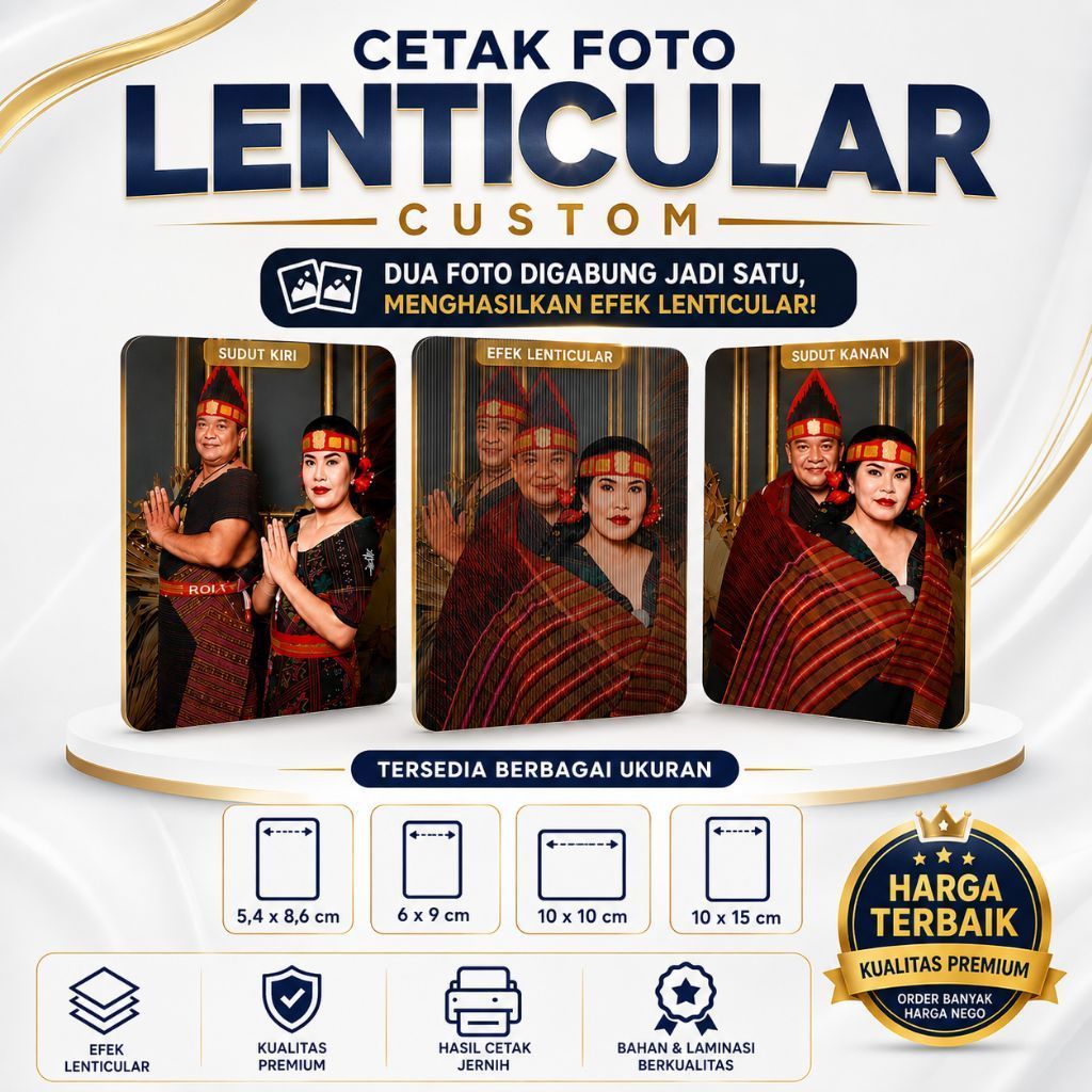 Foto Lenticular Custom Efek Gerak Tampilan Mewah
