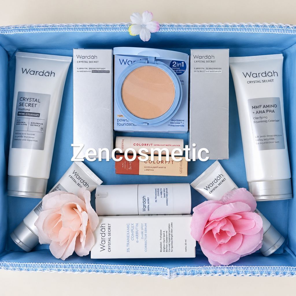 Paket Wardah seserahan Crystal Secret Free Box/ Paket PARSEL Kosmetik set Lamaran/ Wardah crystal Se