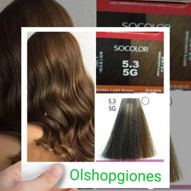 MATRIX SOCOLOR 5.3 GOLD + OXYDANT ( CANPURAN ) CAT RAMBUT  PIKOK PEWARNA COLOR