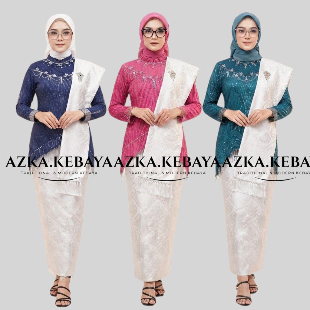 {PB2140} Setelan Kebaya Elvi Ronce Selendang Songket / Set Kebaya+Selendang Songket / Setelan Kebaya