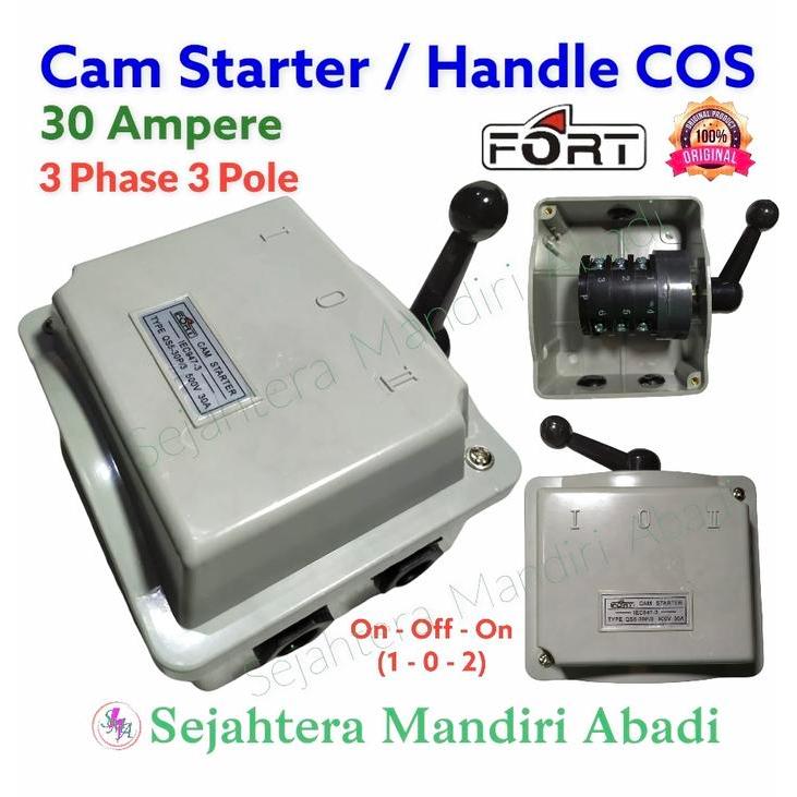Cam Starter 30 Ampere 3 Phase 3 Pole Handle COS Change Over Switch