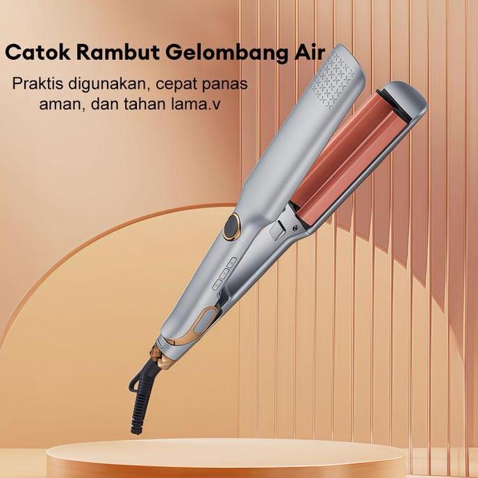 Jar_Fashiom - Tixx Catok Rambut Gelombang Air V2058 Dua Ukuran 19Mm/11Mm Suhu 100-230C Ion Negatif L