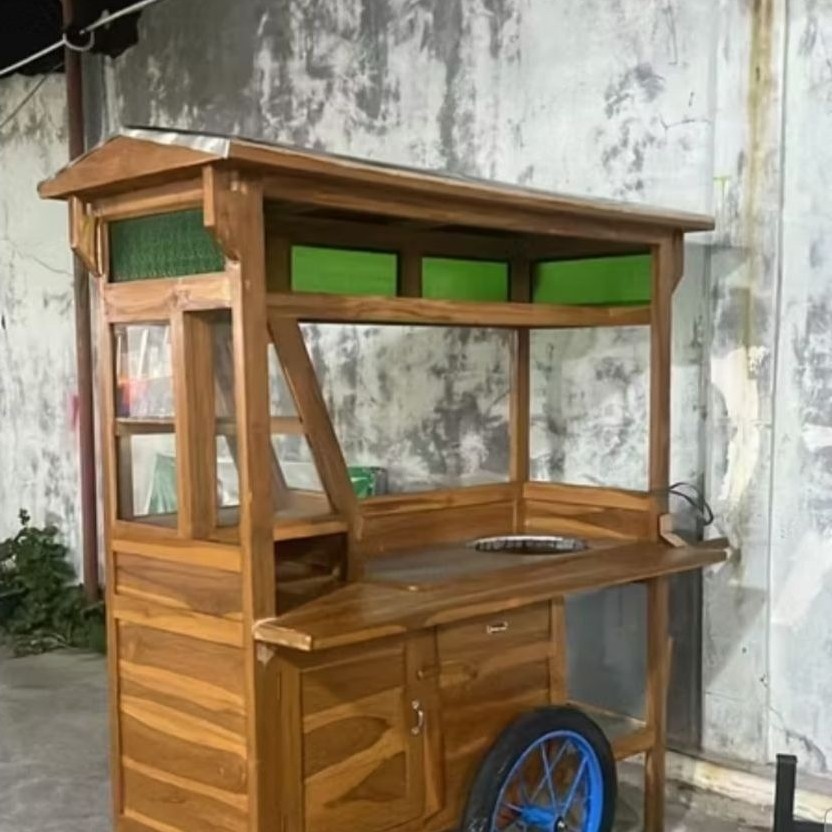 Rombong Kayu, Gerobak Angkringan, Rombong Minimalis, Gerobak Dorong, Rombong Portable, Gerobak Juala