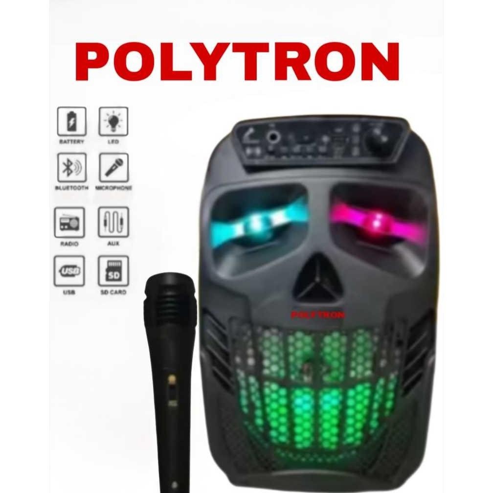 Sale Speaker Bluetooth Kimiso/Polytron 7801 Mini Portable 6.5 Inch Free Mic