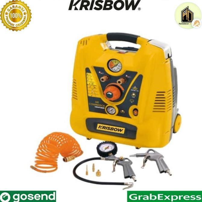 TERMURAH - Krisbow Kompresor Angin Oil Free 2hp 8bar Crdb0206 / kompresor
