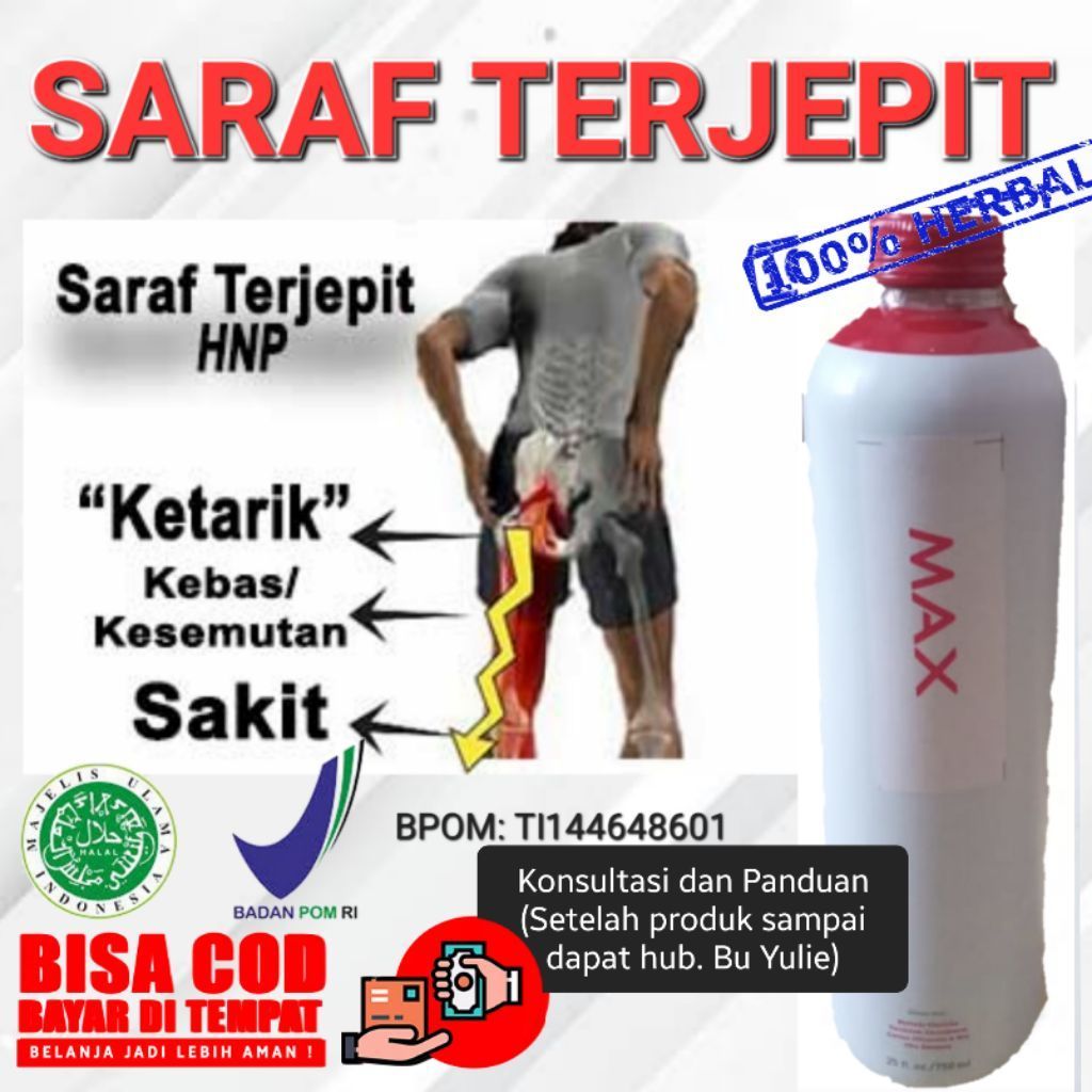Obat Saraf terepit | Herbal HNP | nyeri punggung | saraf ketarik | herbal nyeri pinggang | kaki kese