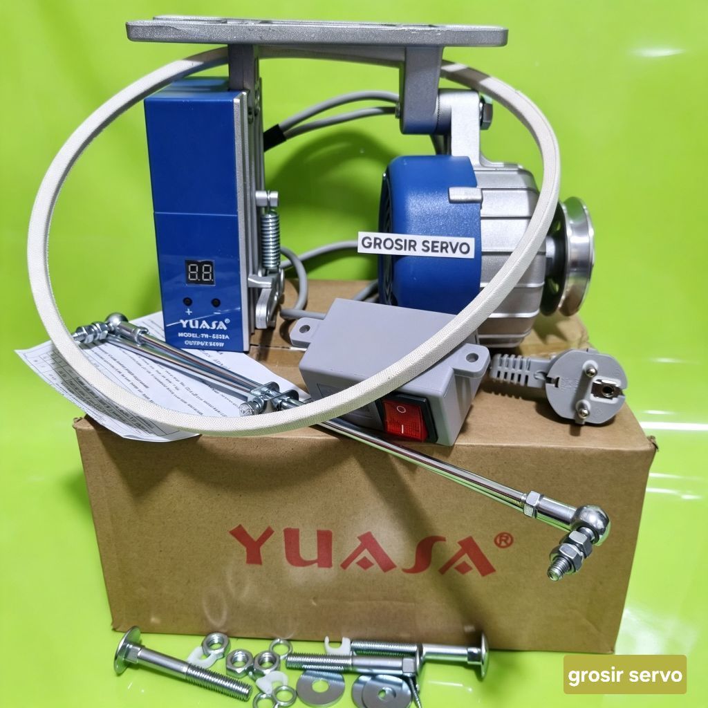 dinamo servo yuasa biru TH-550EA original 100%baru buat mesin jahit overdeck obras juki typical dll