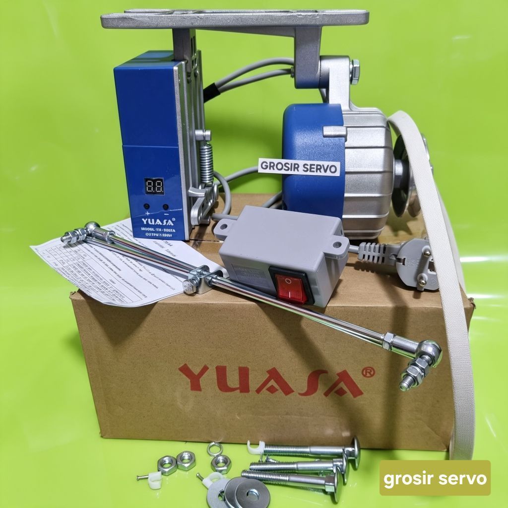 dinamo servo yuasa biru TH-550EA original 100%baru buat mesin jahit overdeck obras juki typical dll