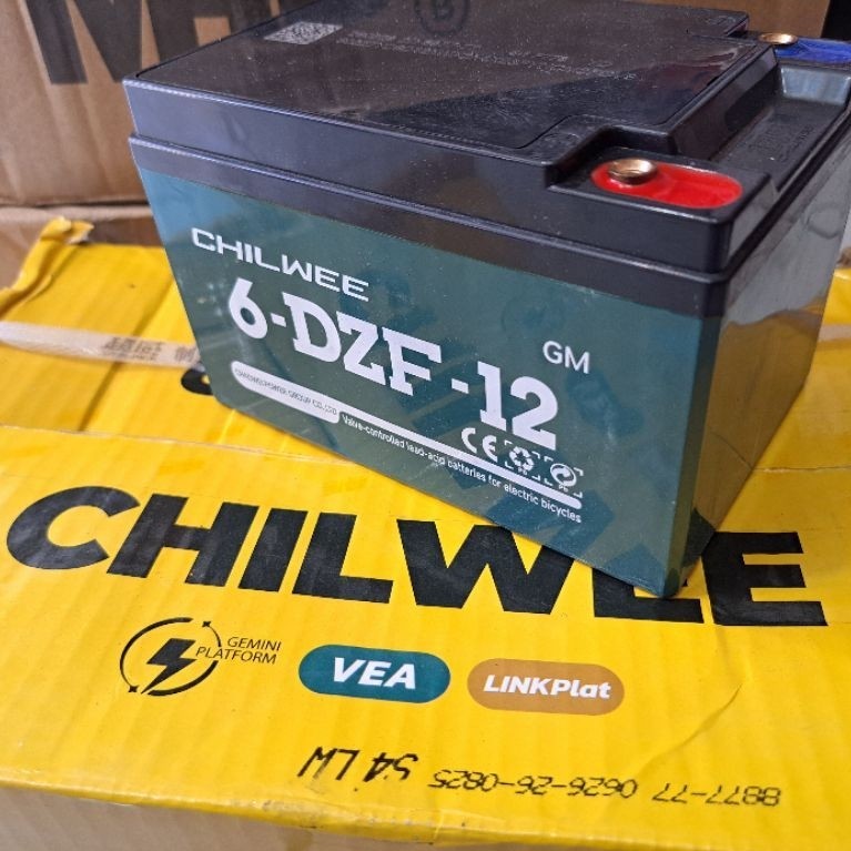 Baterai Aki Sepeda Listrik CHILWEE SLA 12V/12A Battery Kering Sepeda Listrik Chilwee / Aki Sepeda Li