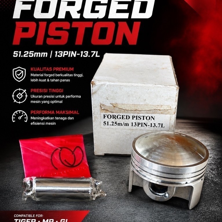 PISTON FORGED SEHER FORGING KAWAHARA RACING 51.25 pin 13 ORIGINAL